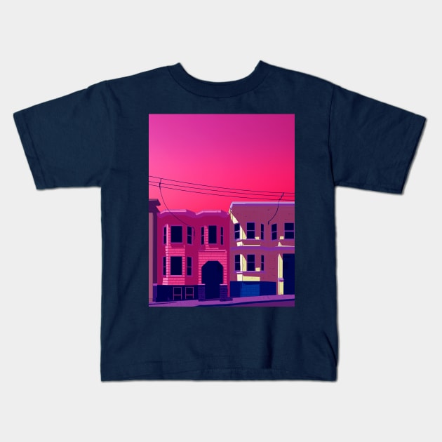 Fulton Street San Francisco Kids T-Shirt by FrankOkay